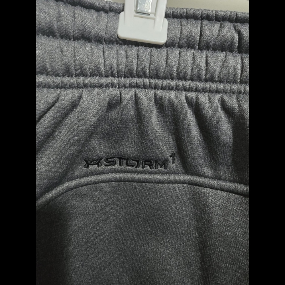Under Armour Mens Storm Gray Large Sweat Pants - Picture 3 of 4